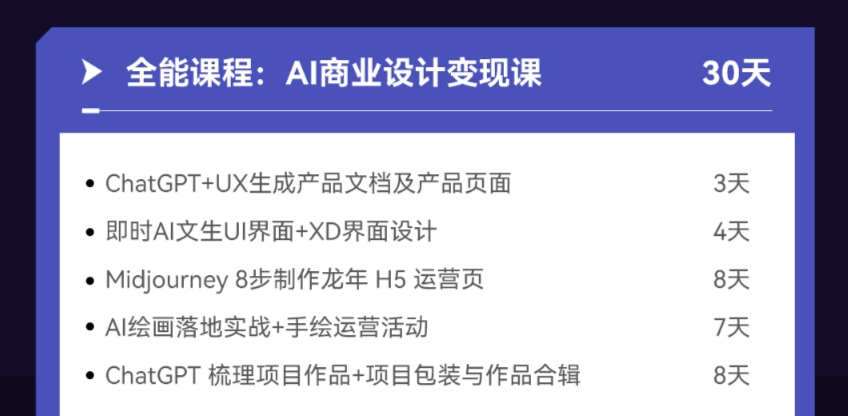 AGI商業(yè)設(shè)計變現(xiàn)培訓課程大綱